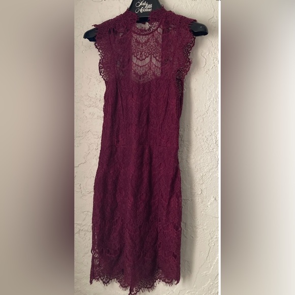 Intimately Free People Daydream Lace Magenta Fuchsia Mini Bodycon Dress NWT  XS - Picture 2 of 16